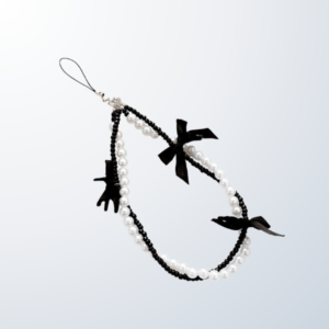 Alternative view of Dây Đeo Điện Thoại Handmade Ngọc Trai Phối Nơ Ribbon Coquette